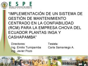 IMPLEMENTACIN DE UN SISTEMA DE GESTIN DE MANTENIMIENTO