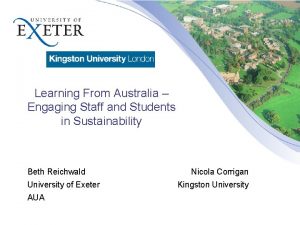Learning From Australia Engaging Staff and Students in