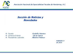 Asociacin Nacional de Especialistas Fiscales de Monterrey A