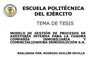 ESCUELA POLITCNICA DEL EJRCITO TEMA DE TESIS MODELO