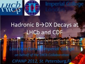 Hadronic BDX Decays at LHCb and CDF Laurence