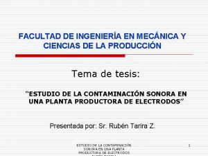 FACULTAD DE INGENIERA EN MECNICA Y CIENCIAS DE