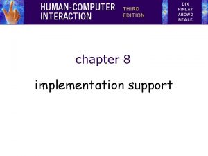 chapter 8 implementation support Implementation support programming tools