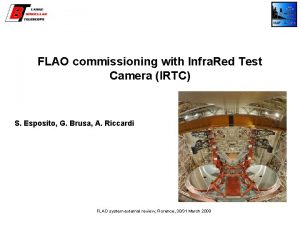 FLAO commissioning with Infra Red Test Camera IRTC