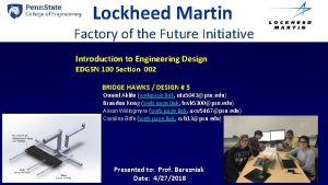 Lockheed Martin Factory of the Future Initiative Introduction