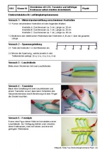 6 BG Klasse 10 Stromkreise mit LED Transistor