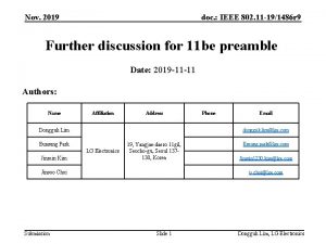 Nov 2019 doc IEEE 802 11 191486 r