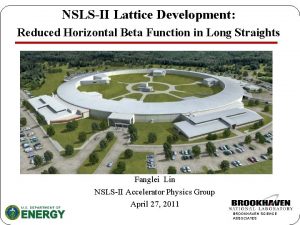 NSLSII Lattice Development Reduced Horizontal Beta Function in