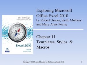 Exploring Microsoft Office Excel 2010 INSERT BOOK COVER