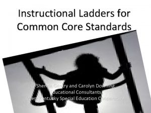 Instructional Ladders for Common Core Standards Sherida Gentry