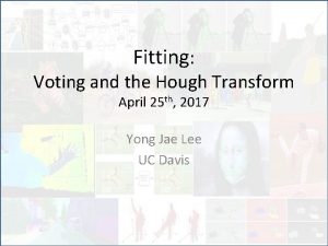 Fitting Voting and the Hough Transform April 25