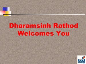 Dharamsinh Rathod Welcomes You cbk Rv p Zva