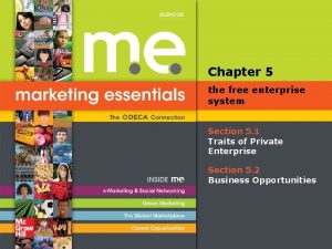 Chapter 5 the free enterprise system Section 5