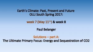 Earths Climate Past Present and Future OLLI South