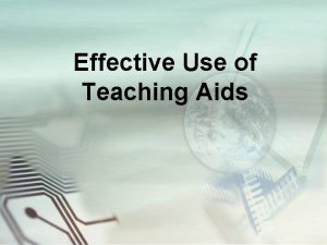 Effective Use of Teaching Aids Learning Outcomes By