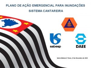 PLANO DE AO EMERGENCIAL PARA INUNDAES SISTEMA CANTAREIRA