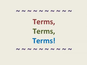 Terms Terms FREYTAGS PYRAMID the turning point of