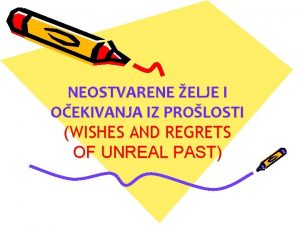 NEOSTVARENE ELJE I OEKIVANJA IZ PROLOSTI WISHES AND