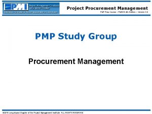 Project Procurement Management PMP Prep Course PMBOK 4