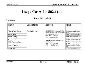 March 2011 doc IEEE 802 11 110341 r