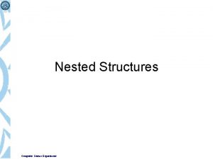 Nested Structures Computer Science Department Nested Structures One