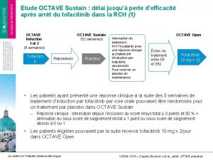 Etude OCTAVE Sustain dlai jusqu perte defficacit aprs