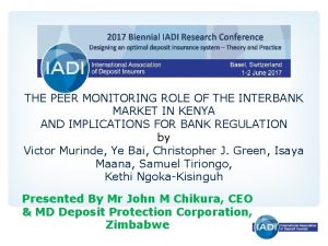 THE PEER MONITORING ROLE OF THE INTERBANK MARKET