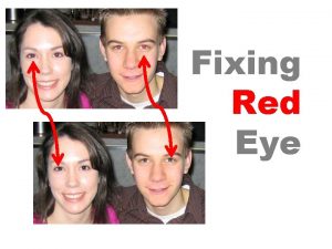 Fixing Red Eye The Red Eye tool Located