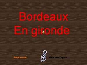 Bordeaux En gironde Diapo sonore Madeleine Peyroux Bordeaux