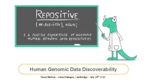 Human Genomic Data Discoverability Fiona Nielsen Data Dialogue