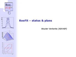 Roo Fit status plans Wouter Verkerke NIKHEF Wouter