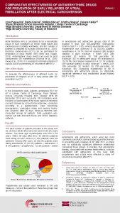 COMPARATIVE EFFECTIVENESS OF ANTIARRHYTHMIC DRUGS FOR PREVENTION OF