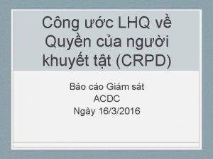 Cng c LHQ v Quyn ca ngi khuyt