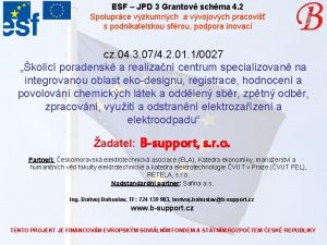 ESF JPD 3 Grantov schma 4 2 Spoluprce