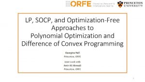 LP SOCP and OptimizationFree Approaches to Polynomial Optimization