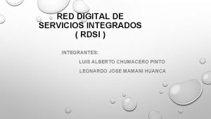RED DIGITAL DE SERVICIOS INTEGRADOS RDSI INTEGRANTES LUIS