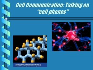 Cell Communication Talking on cell phones Signaltransduction pathway