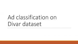 Ad classification on Divar dataset dataset 947653 ads