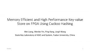 Memory Efficient and High Performance Keyvalue Store on