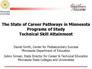 The State of Career Pathways in Minnesota Programs