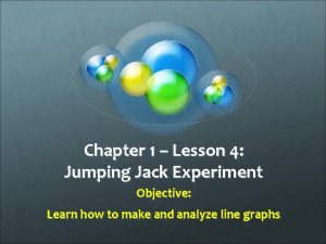 Chapter 1 Lesson 4 Jumping Jack Experiment Objective