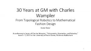 30 Years at GM with Charles Wampler From