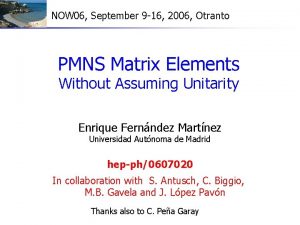 NOW 06 September 9 16 2006 Otranto PMNS