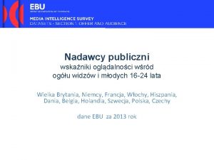 Nadawcy publiczni wskaniki ogldalnoci wrd ogu widzw i