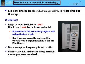 Foundations of Research Introduction to research in psychology