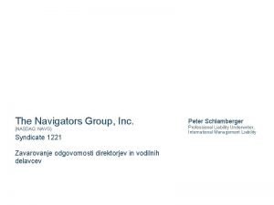 The Navigators Group Inc NASDAQ NAVG Syndicate 1221