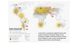 Central Asia is considered a global hotspot with