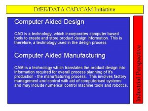 Df EEDATA CADCAM Initiative Computer Aided Design Computer