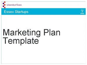 Essex Startups Marketing Plan Template Mission statement Tell
