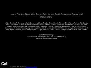 Heme Binding Biguanides Target Cytochrome P 450 Dependent